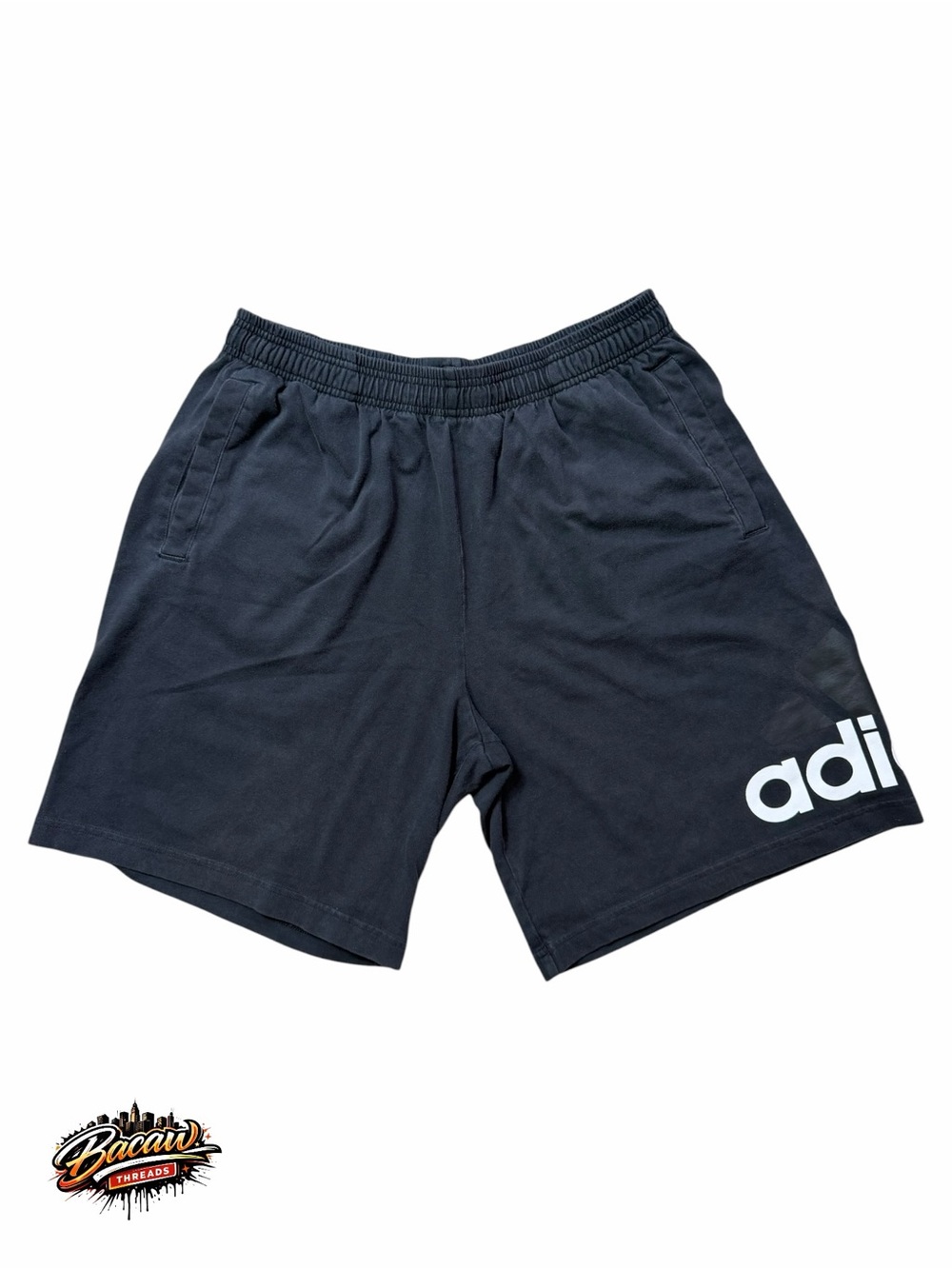 adidas Men’s‎ Large Black Cotton Knit Sweatshorts